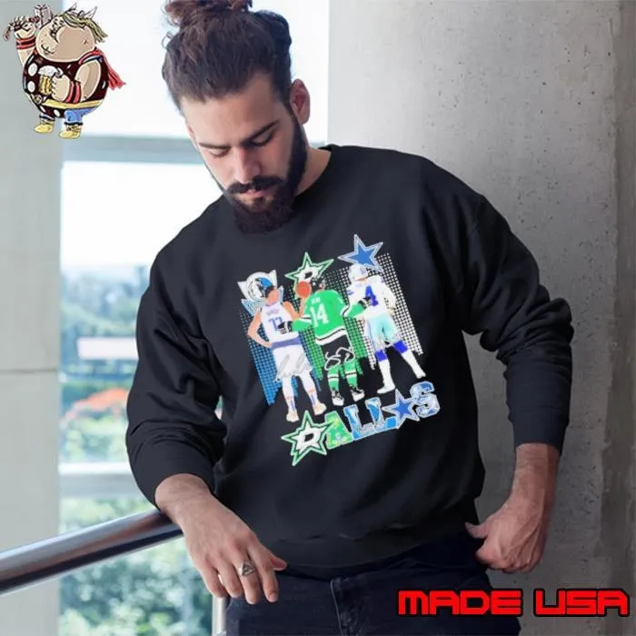 Dallas Sports Doncic Benn And Prescott 2024 Signatures Sweatshirt