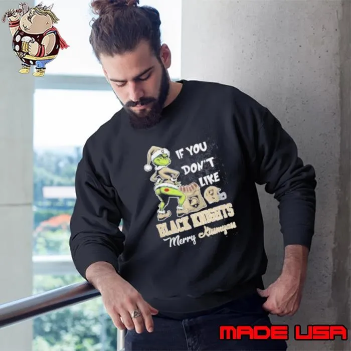 Grinch Santa If You Don’T Like Army Black Knights Merry Kissmyass 2024 Shirt