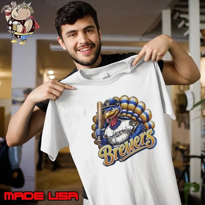 Happy Thanksgiving Milwaukee Brewers Baseball Turkey 2024 Unisex
