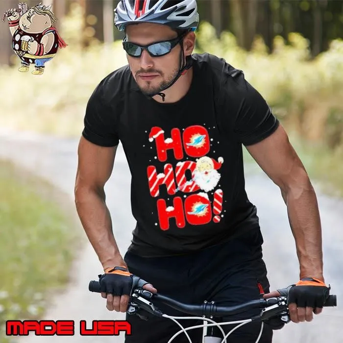 Ho Ho Ho Miami Dolphins Santa Claus Christmas Shirt