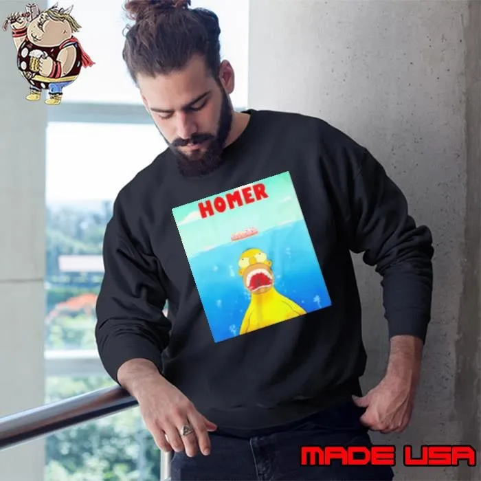 Homer Simpsons Jaws parody Sweatshirt
