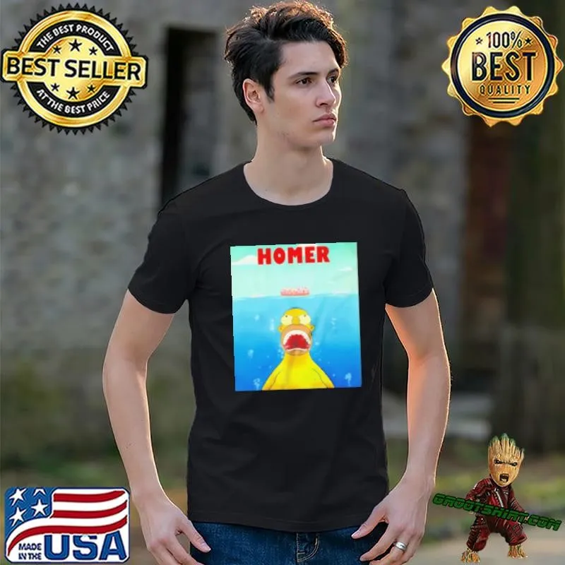 Homer Simpsons Jaws parody Unisex