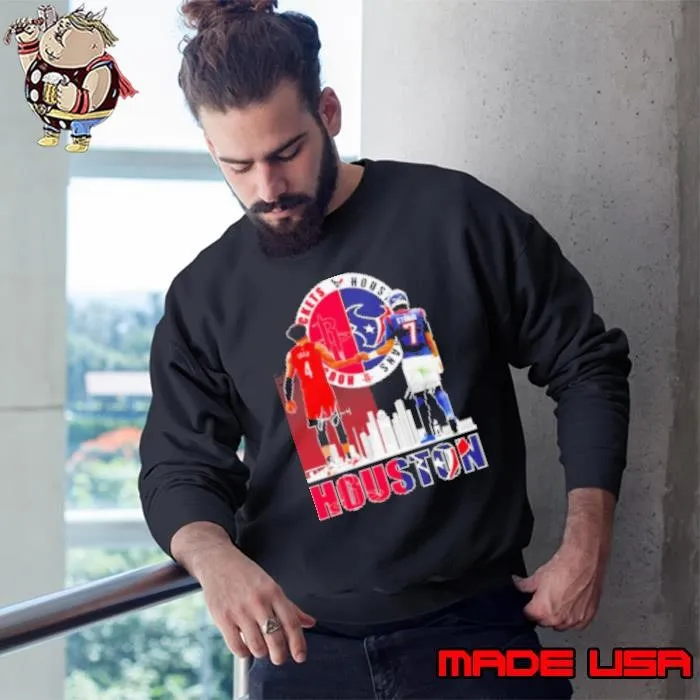 Houston Rockets Jalen Green x Houston Texans Kings CJ Stroud skyline Sweatshirt