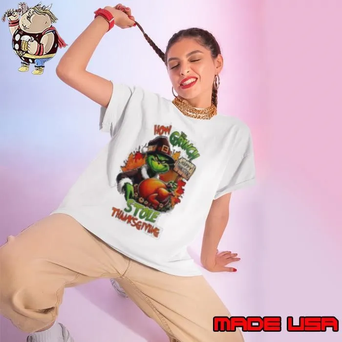 How The Grinch stole Thanksgiving Hallothanksmas Ladies tee
