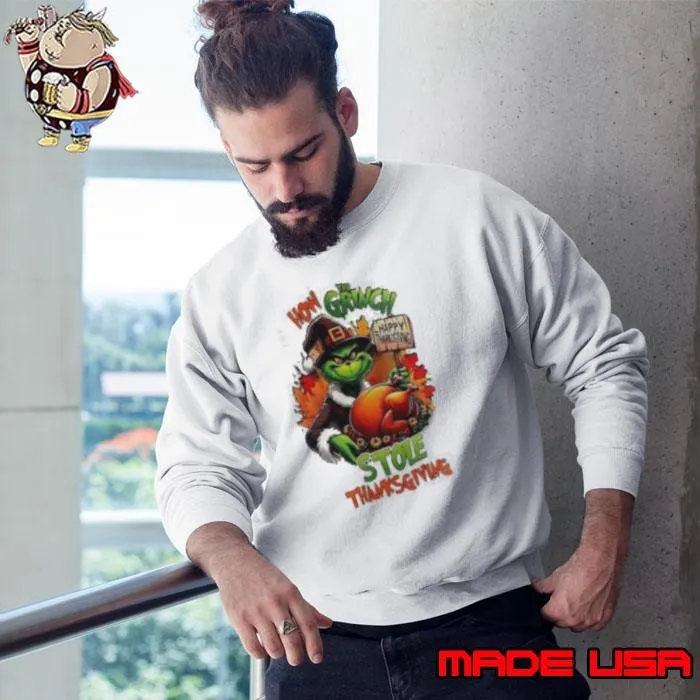 How The Grinch stole Thanksgiving Hallothanksmas Sweatshirt