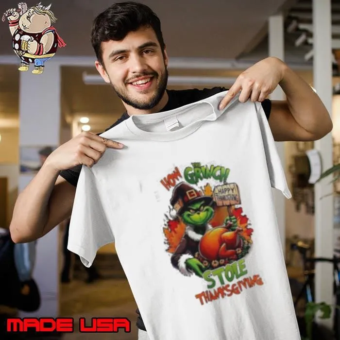 How The Grinch stole Thanksgiving Hallothanksmas shirt
