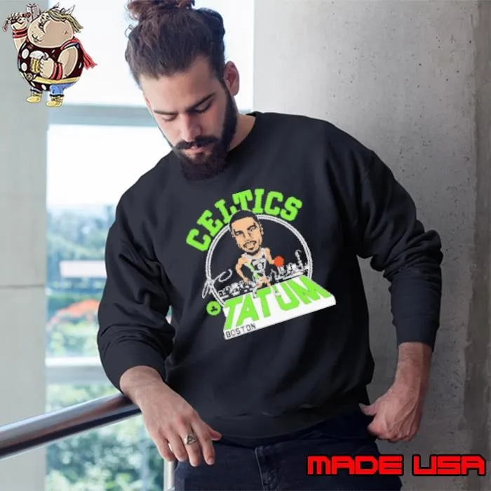 Jayson Tatum Boston Celtics caricature signature Sweatshirt