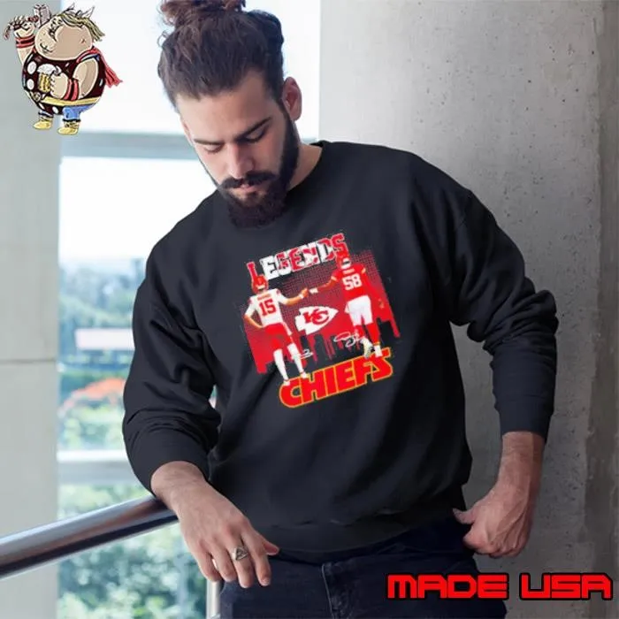 Kansas City Chiefs Mahomes and Thomas skyline Sweatshirt