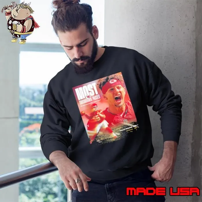 Kansas City Chiefs Patrick Mahomes Most Touchdown Passes In Franchise History 238 Touchdowns Poster Sweatshirt