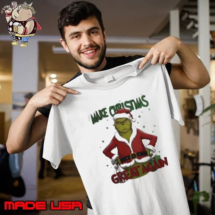 Make Christmas Great again Santa Grinch Trump old 2024 Unisex