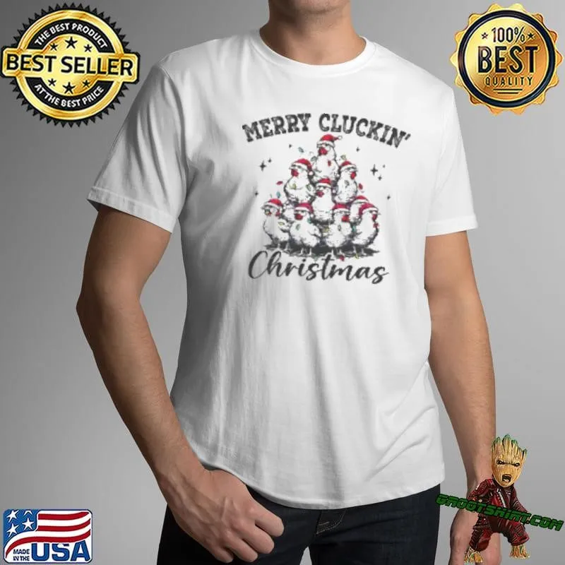Merry Cluckin Christmas chicken Santa hat Unisex