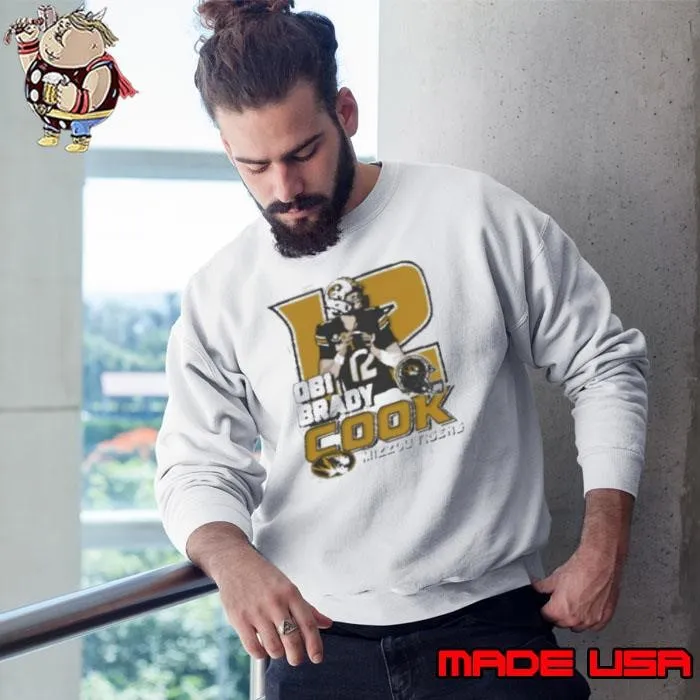 Mizzou Tigers NIL 2024 Football Brady Cook NCAA QB1 Sweatshirt