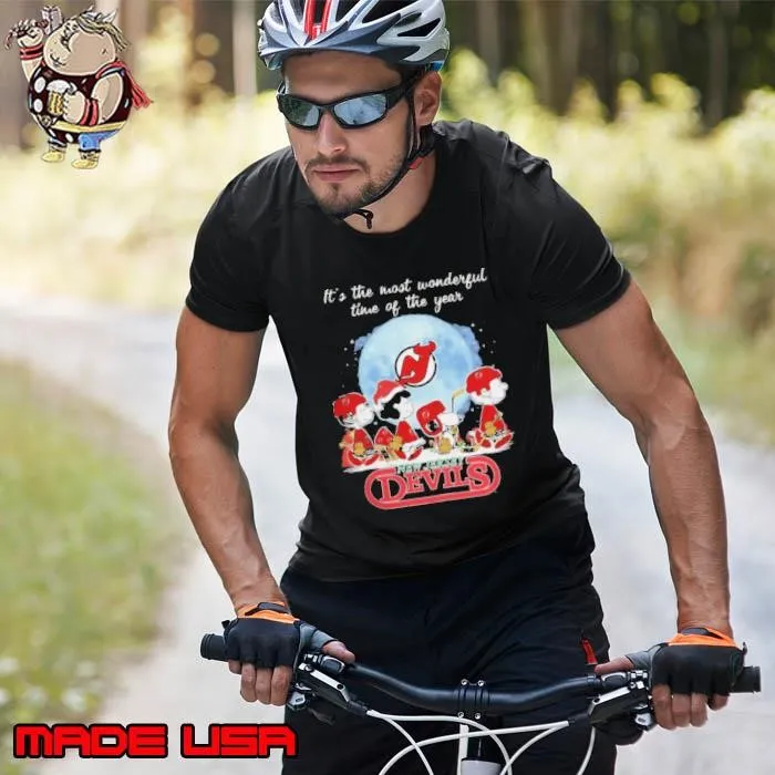 New Jersey Devils It The Most Wonderful Time Of The Year Peanut Characters Christmas Unisex