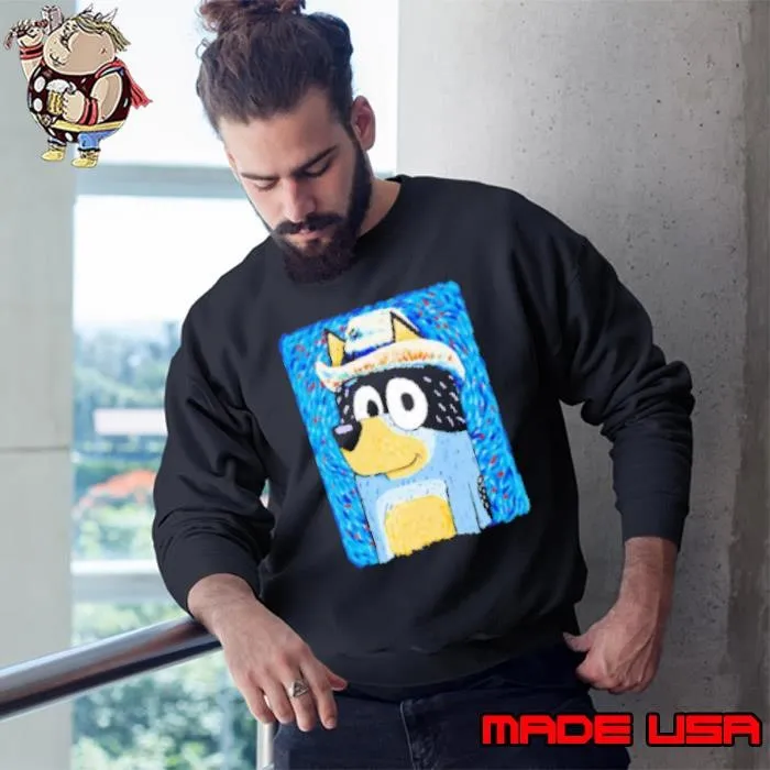 Patriarch of The Heeler family In Van Gogh's Bandit Van Dogh art style Sweatshirt