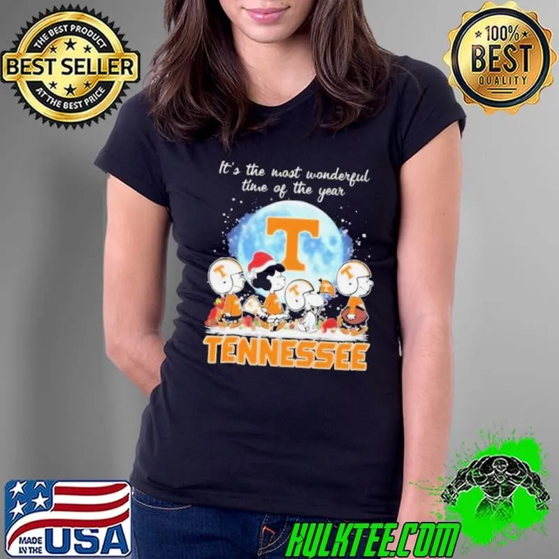 Peanut Characters It’s The Most Wonderful Time Of The Year Tennessee Volunteers Christmas 2024 Ladies tee