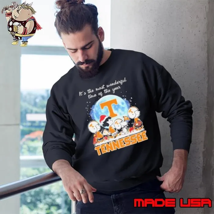 Peanut Characters It’s The Most Wonderful Time Of The Year Tennessee Volunteers Christmas 2024 Sweatshirt