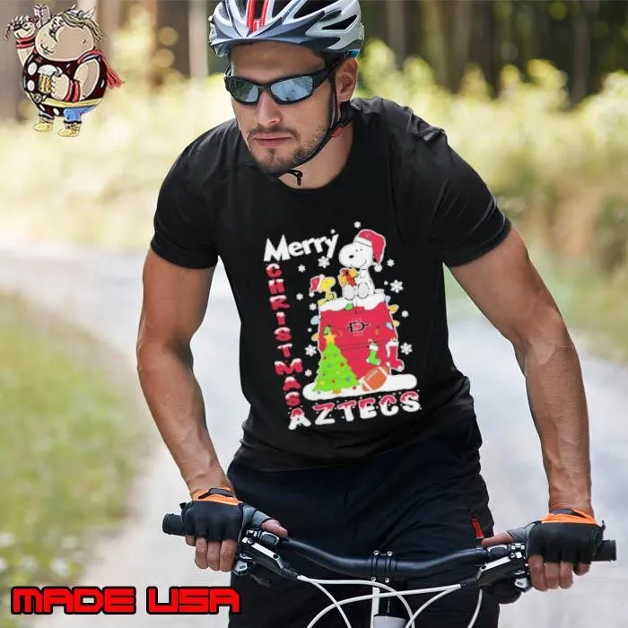 San Diego State Aztecs Snoopy And Woodstock Merry Christmas Unisex