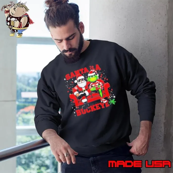 Santa is a Ohio State Buckeyes fan Christmas Grinchy shirt