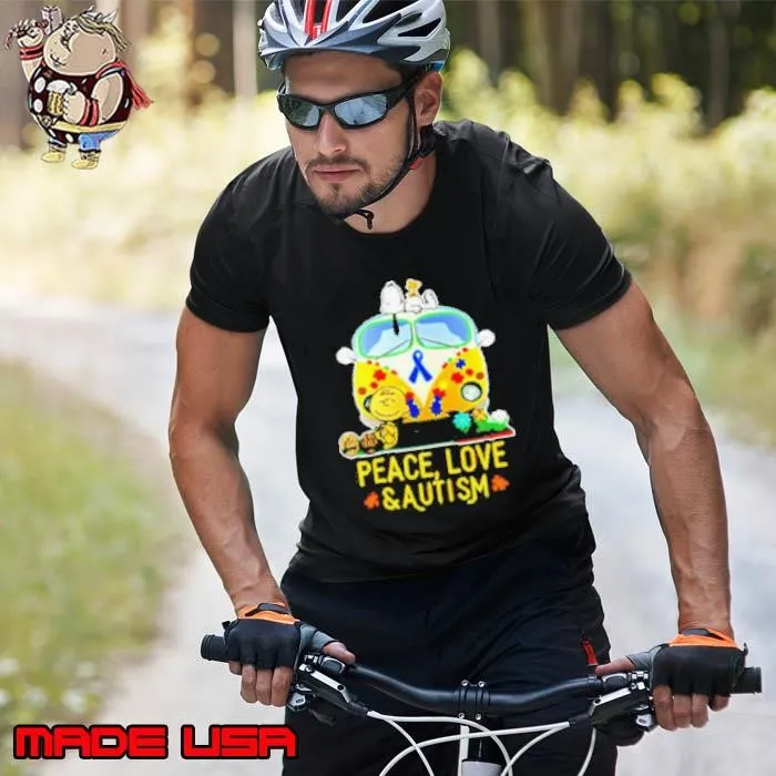 Snoopy Peace Love and Autism Ugly Unisex