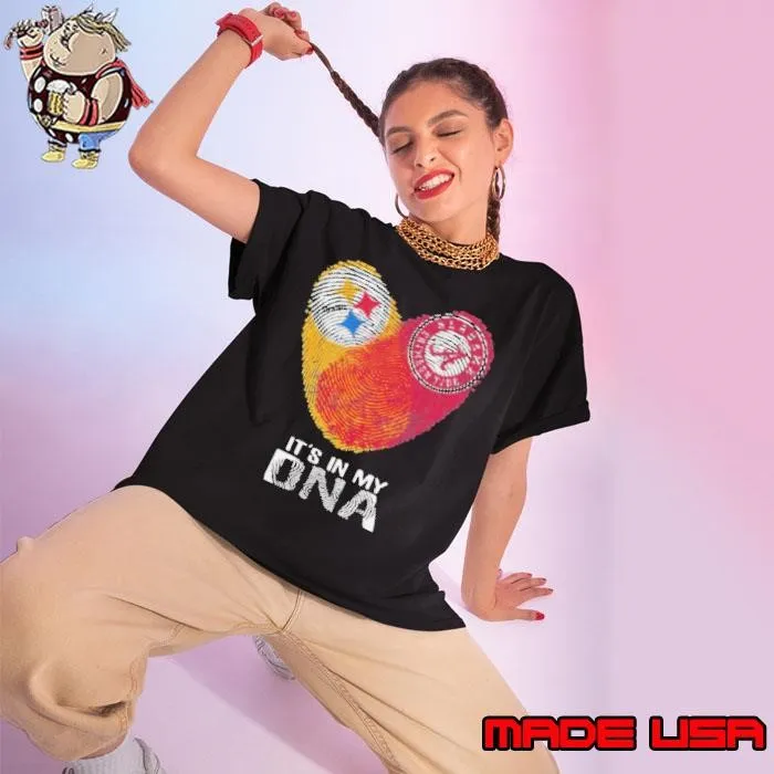 Steelers Alabama Crimsontide It’s In My Dna Heart Fingerprints shirt