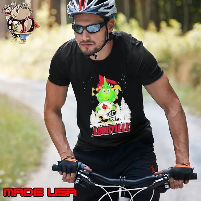 The Grinch Hug Louisville Cardinals Helmet Christmas Unisex