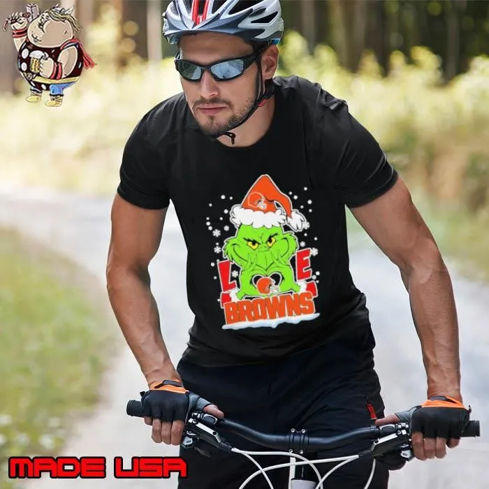 The Grinch Love Heart 2024 Cleveland Browns Football Christmas Unisex