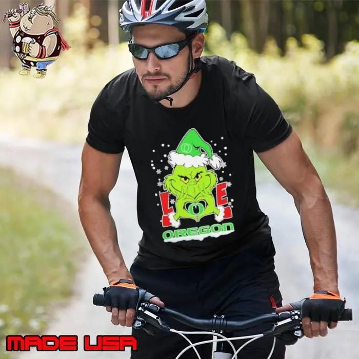 The Grinch Love Heart 2024 Oregon Ducks Football Christmas Unisex