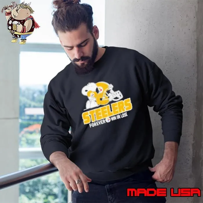 The Peanuts Movie Snoopy X Pittsburgh Steelers Forever Win Or Lose Sweatshirt