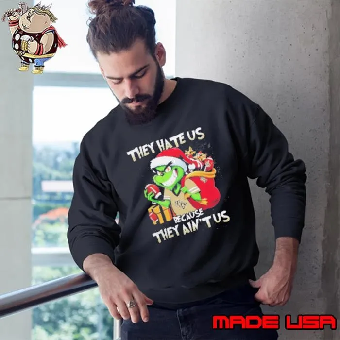 They Hate Us Because They Ain’t Us Grinch Vs UCF Knights Football Christmas Shirt