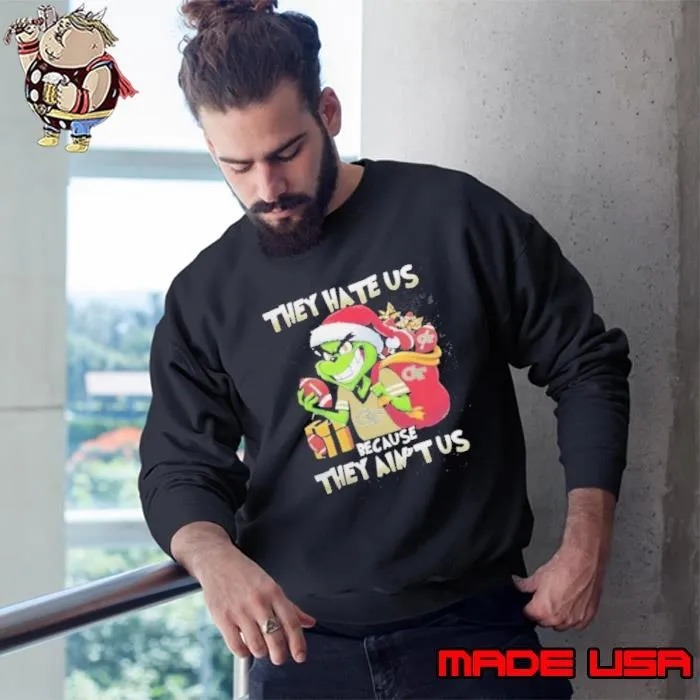 They Hate Us Because They Ain’t Us Grinch X Georgia Tech Yellow Jackets Football Christmas Shirt