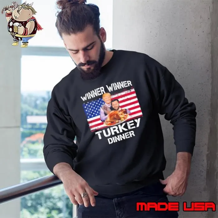 Trump Vance Winner Winner Turkey Dinner Thanksgiving Sweatshirt