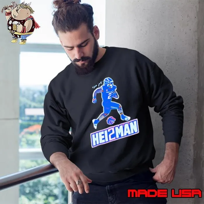 Ashton Jeanty Hei2man Boise State Broncos cartoon Sweatshirt