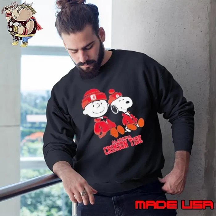 Charlie Brown And Snoopy Alabama Crimson Tider Sweatshirt