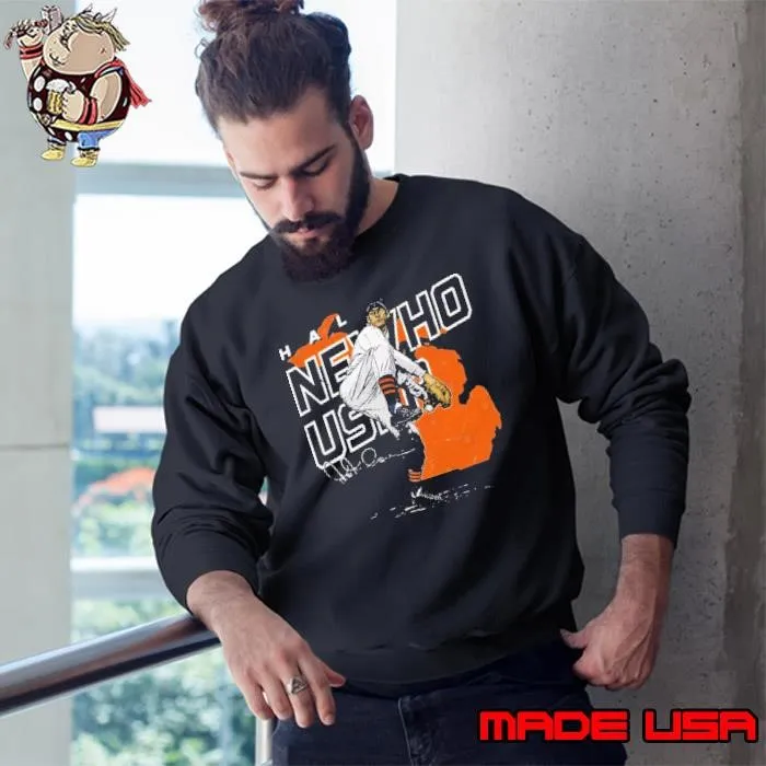 Hal newhouser player map American professional baseball player Sweatshirt