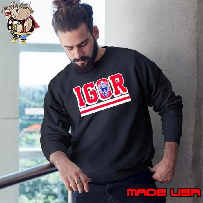 Igor shesterkin Russian professional ice hockey goaltender Sweatshirt