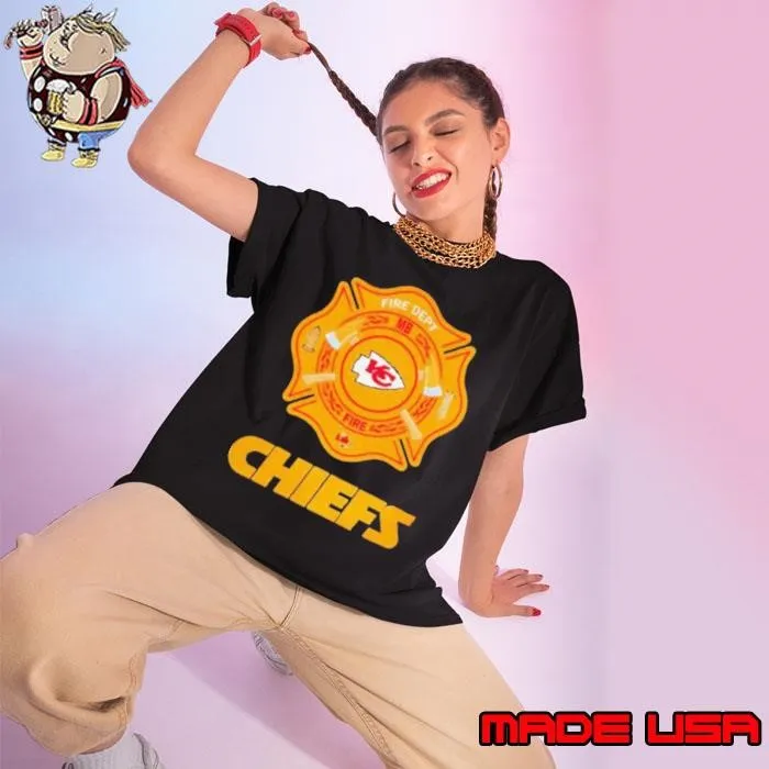 Kansas City Chiefs Firefighter Appreciation logo Ladies tee