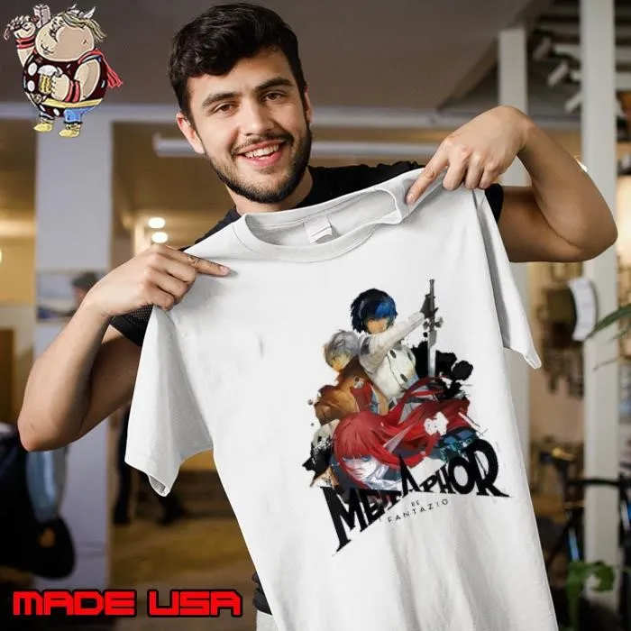 Metaphor Refantazio Key Art Trio Black Logo Atlus Unisex