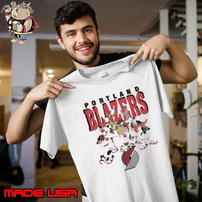 Portland Trail Blazers Looney Tunes characters NBA basketball Unisex