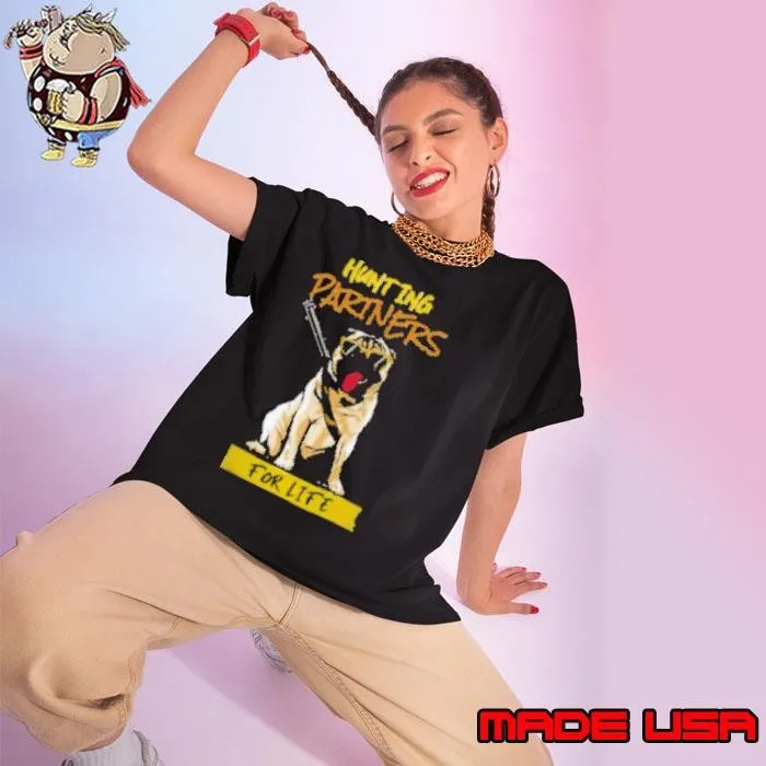 Pug Dog Funny Pug Hunting Partners For Life Hunters Pugs Owner Ladies tee
