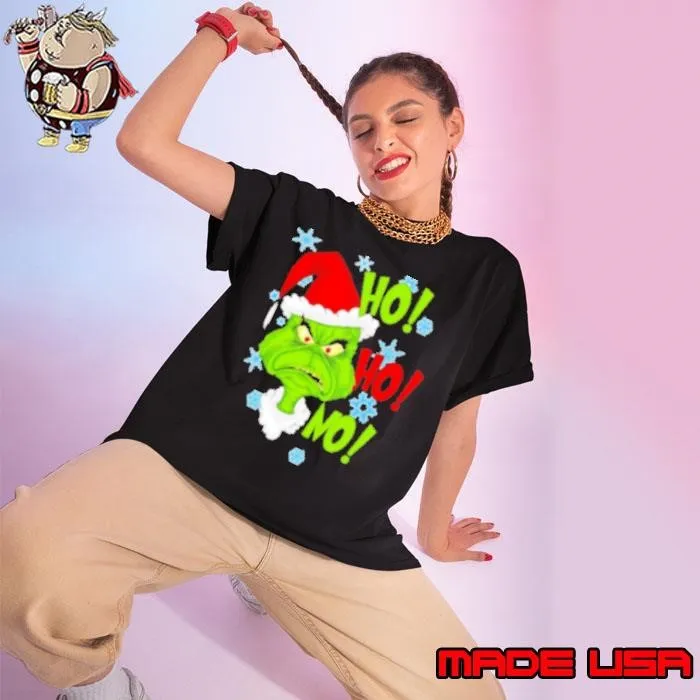 Santa Grinch Ho Ho Ho you're a mean one Christmas Shirt
