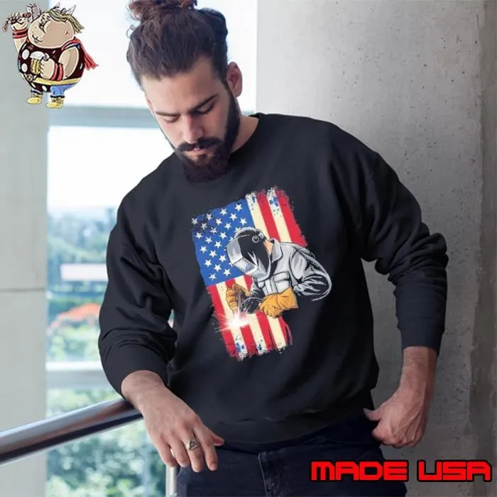 Welding Patriotic Welders American Flag Mens Welding Welder Sweatshirt