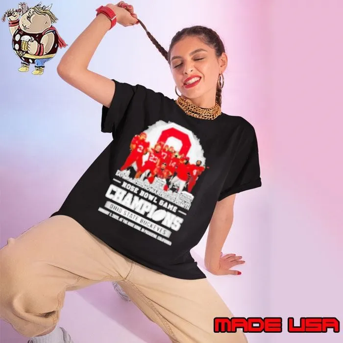 2025 Rose Bowl Game Champions Ohio State Buckeyes Ladies tee