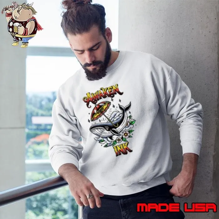 Awaken ink whale classic Sweatshirt