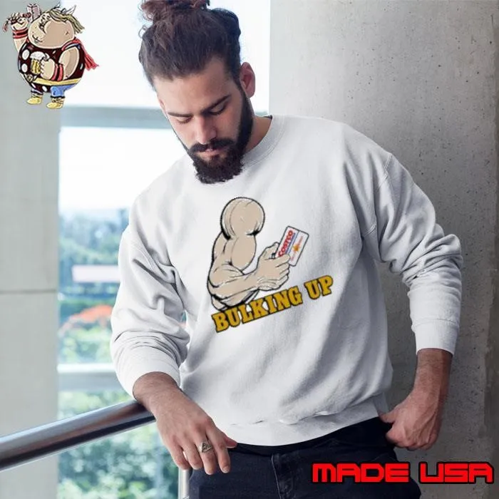 Bulking up costco wholesale gold star meme hand muscle Sweatshirt