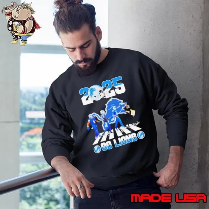Detroit Lions 2025 players signatures go Lions shirt