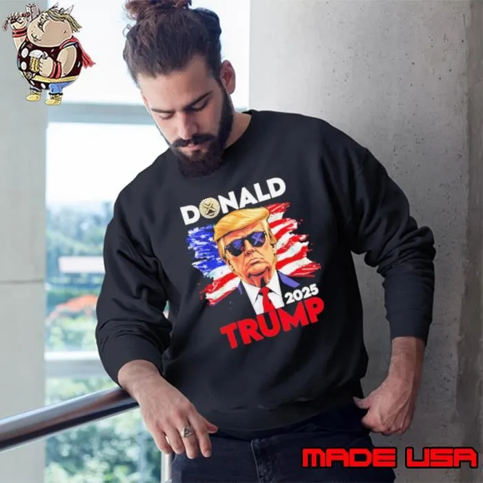 Donald Trump 2025 America flag Sweatshirt