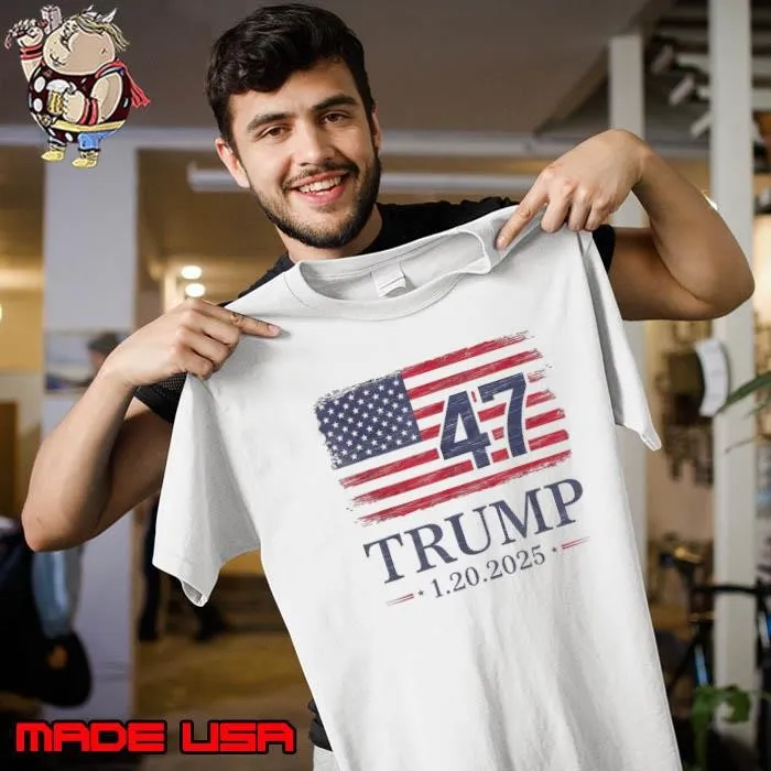 Donald Trump Inauguration Day 2025 47th President 47 US Flag Unisex