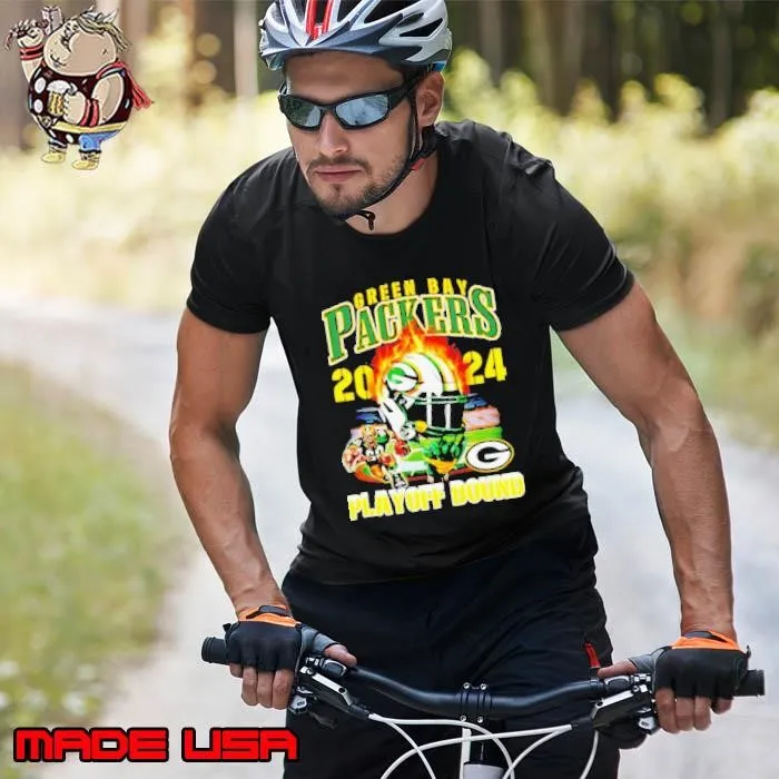 Green Bay Packers 2024 Playoff Bound helmet shirt