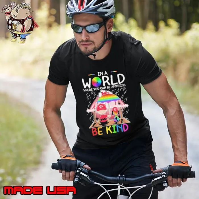 In A World Where You Can Be Anything Kansas City Chiefs Be Kind Shirt