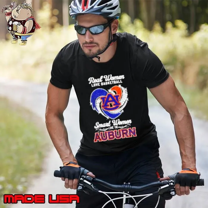 Real women love basketball smart women love the Auburn diamond heart Unisex